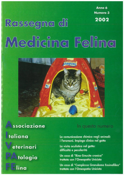 La Rassegna di Medicina Felina, numero 3 del 2002