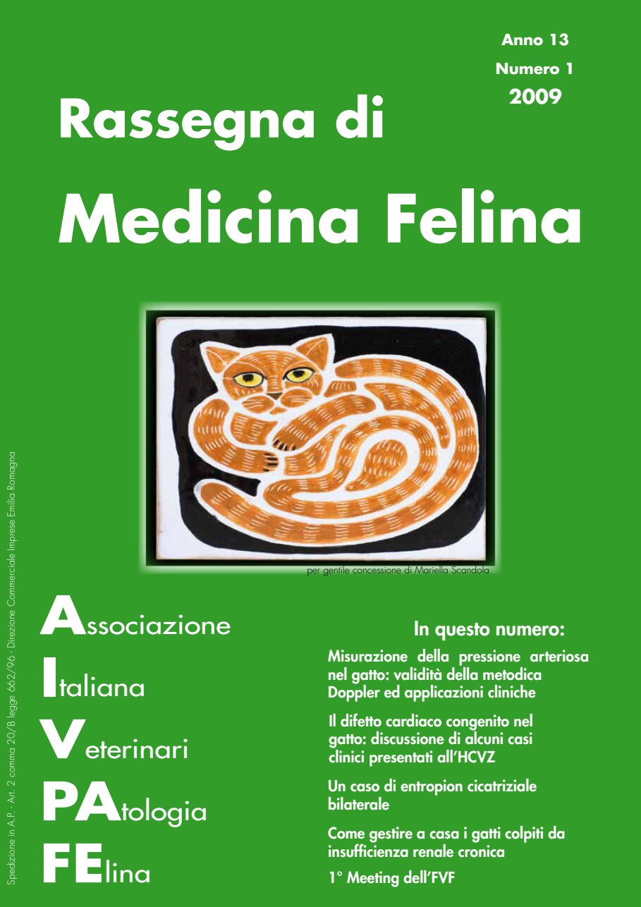 La Rassegna di Medicina Felina, numero 1 del 2009