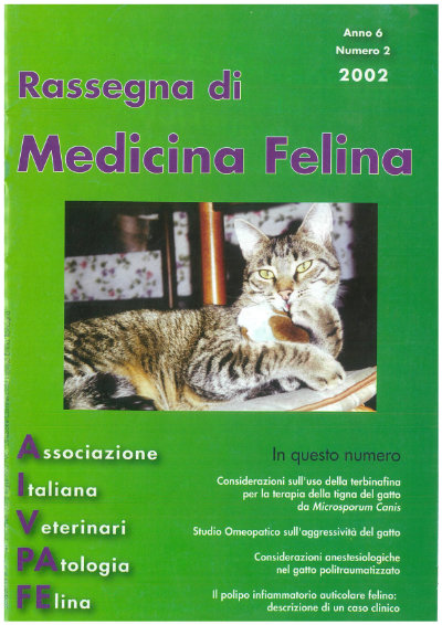 La Rassegna di Medicina Felina, numero 2 del 2002